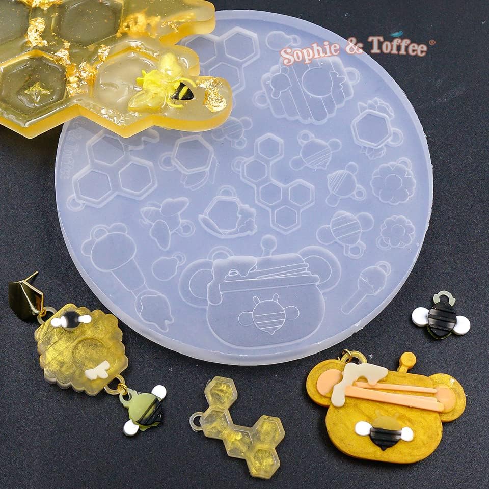 Miniatura 2 de Molde de silicona para joyería de abeja  Suministro de resina  Joyería de resina  Molde de resina  Resina epoxi  Polímero de resina