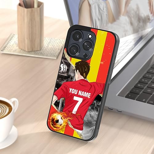 Miniatura 7 de Nombre y número personalizado Jersey VS diseño de bandera para iPhone 11 12 13 14 15 16 17 Pro Max Plus Mini X Xs Xr para Samsung A10 A12 A13 A14