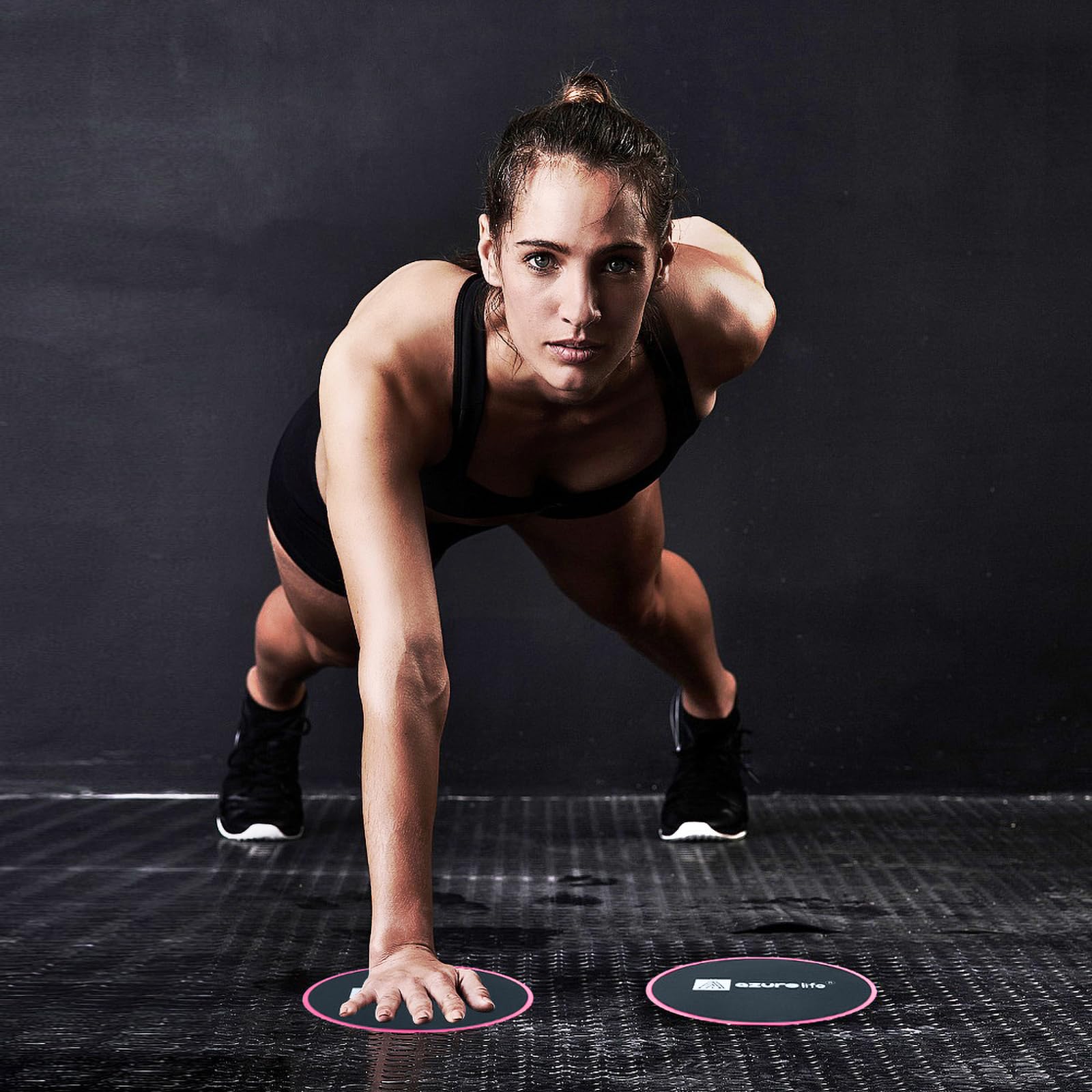 A AZURELIFE Deslizadores de núcleo de Ejercicio, Discos deslizantes de Doble Cara para Uso en alfombras o Suelos de Madera Dura, Ligeros y portátiles, Entrenamientos Abdominales y