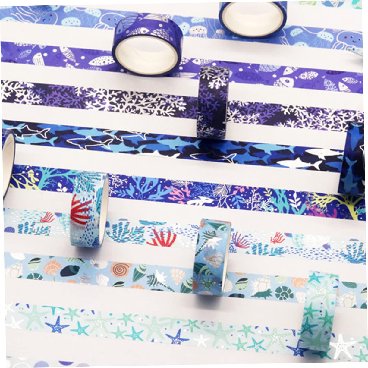 Lurrose 30rotoli Nastro Adesivo Decorativo Washi Confezione Da Ocean Series Per Fai Da Te Crafting e Decorazioni Artistiche