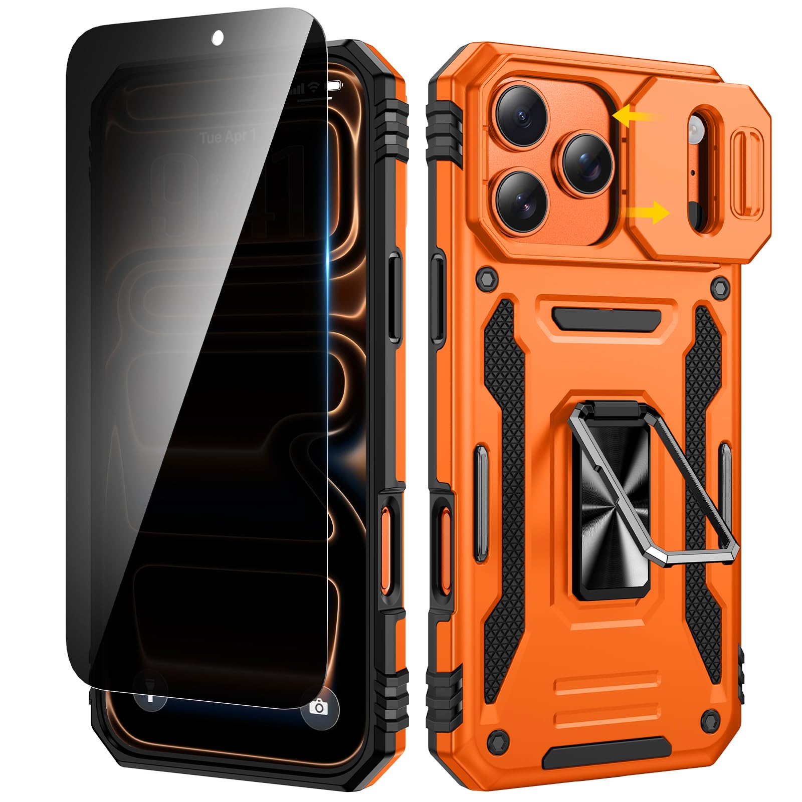 Photo 1 of VEGO iPhone 17 Pro Max Case with Camera Cover & Kickstand