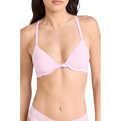 Natori Lush Front Close Contour Underwire peony pink/white