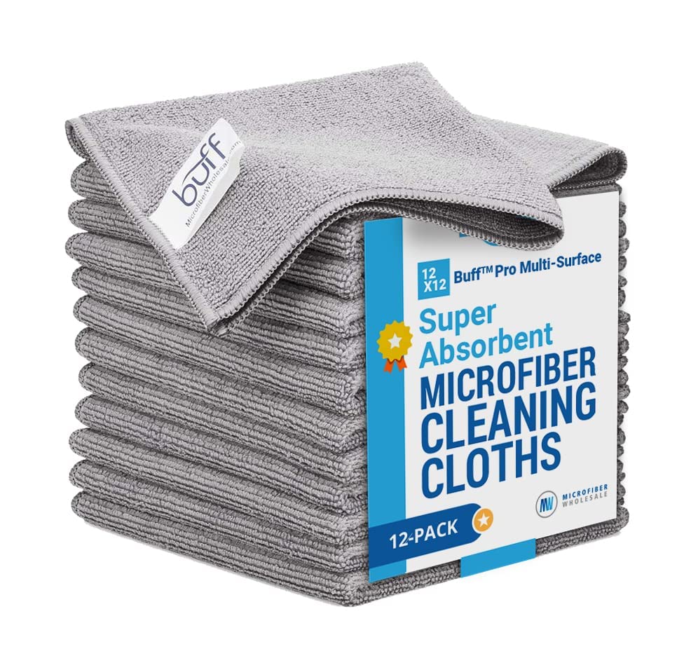 Microfiber Wholesale Super Absorbent Cleaning Cloths, 12Pack