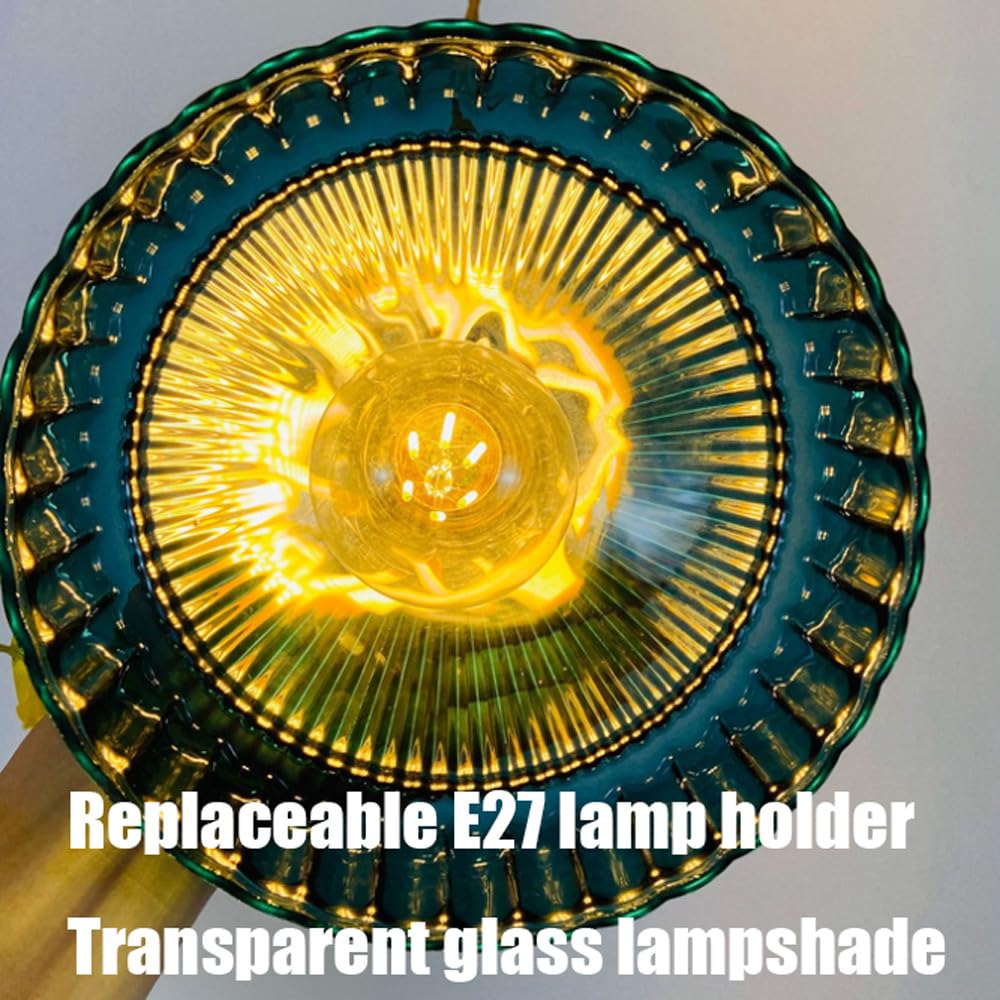 HAIDU Portalámparas De Metal Pantalla De Lámpara De Araña De Vidrio, Lámpara Colgante De Estilo Moderno Simple, Lámpara Colgante De Una Sola Cabeza con Tornillo E27, Lámparas De Techo para Estudio De