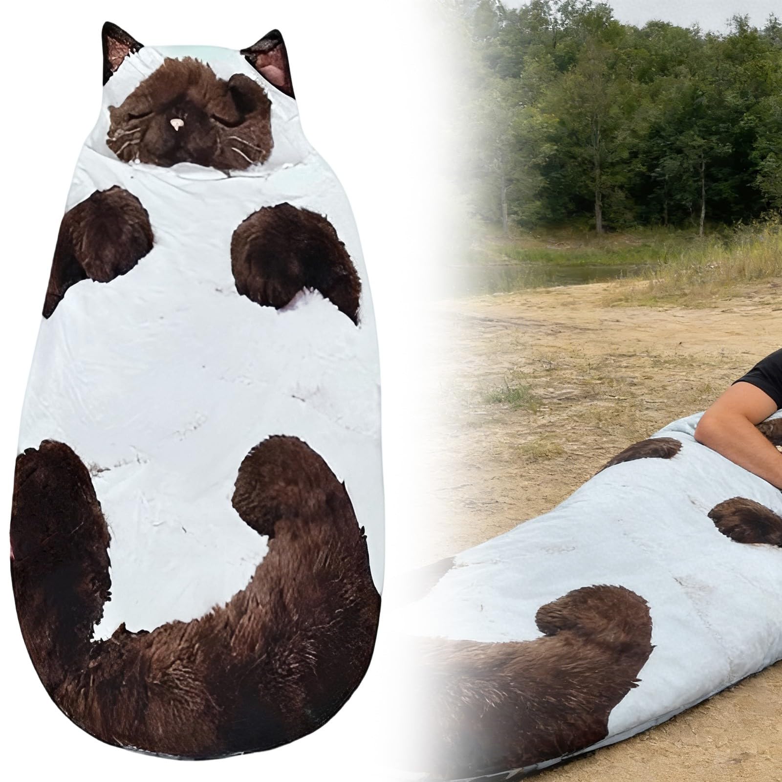 Hugging Caterpillar Sleeping Bag, Plush Cocoon Full-Body Lounger with Pull Cord, Cozy Nap Pod Reading Nest, Soft Convertible Animal Sleeping Bags for Adults Indoor Travel Use