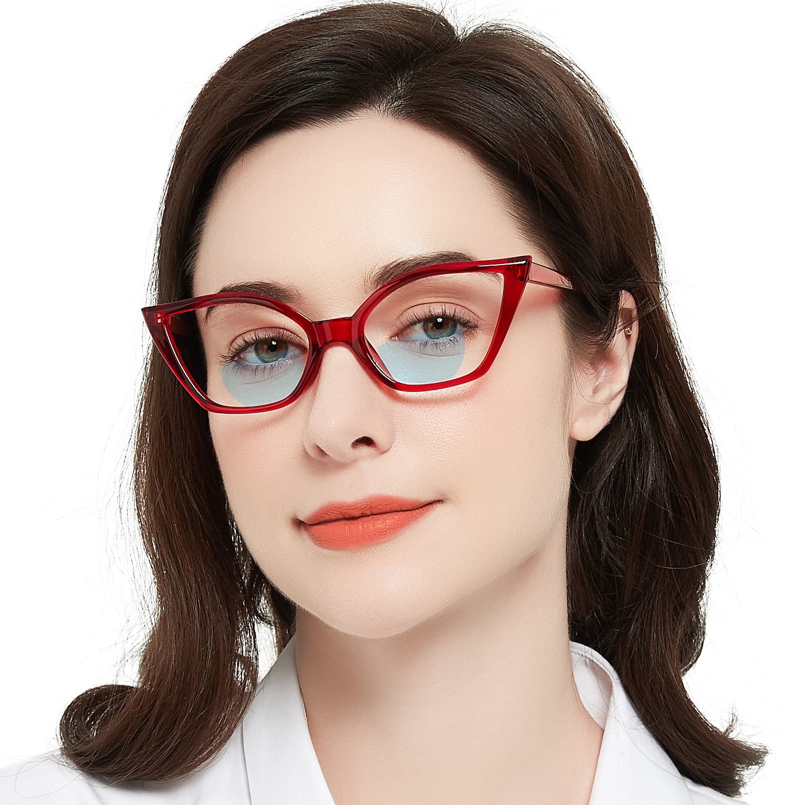 MARE AZZURO Cat Eye Bifocal Reading Glasses Women Blue Light Blocking Readers 1.0 1.25 1.5 1.75 2.0 2.25 2.5 2.75 3.0 3.5