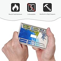 Vista 6 de Vista de ventana, isla tropical, playa, palmeras, cielo soleado, cubierta de interruptor de luz de palanca individual, placa decorativa de pared