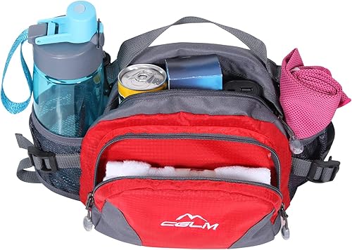 Miniatura 3 de Riñonera de senderismo con soporte para botella de agua para hombres y mujeres al aire libre, caminar, correr, lumbar compatible con teléfonos