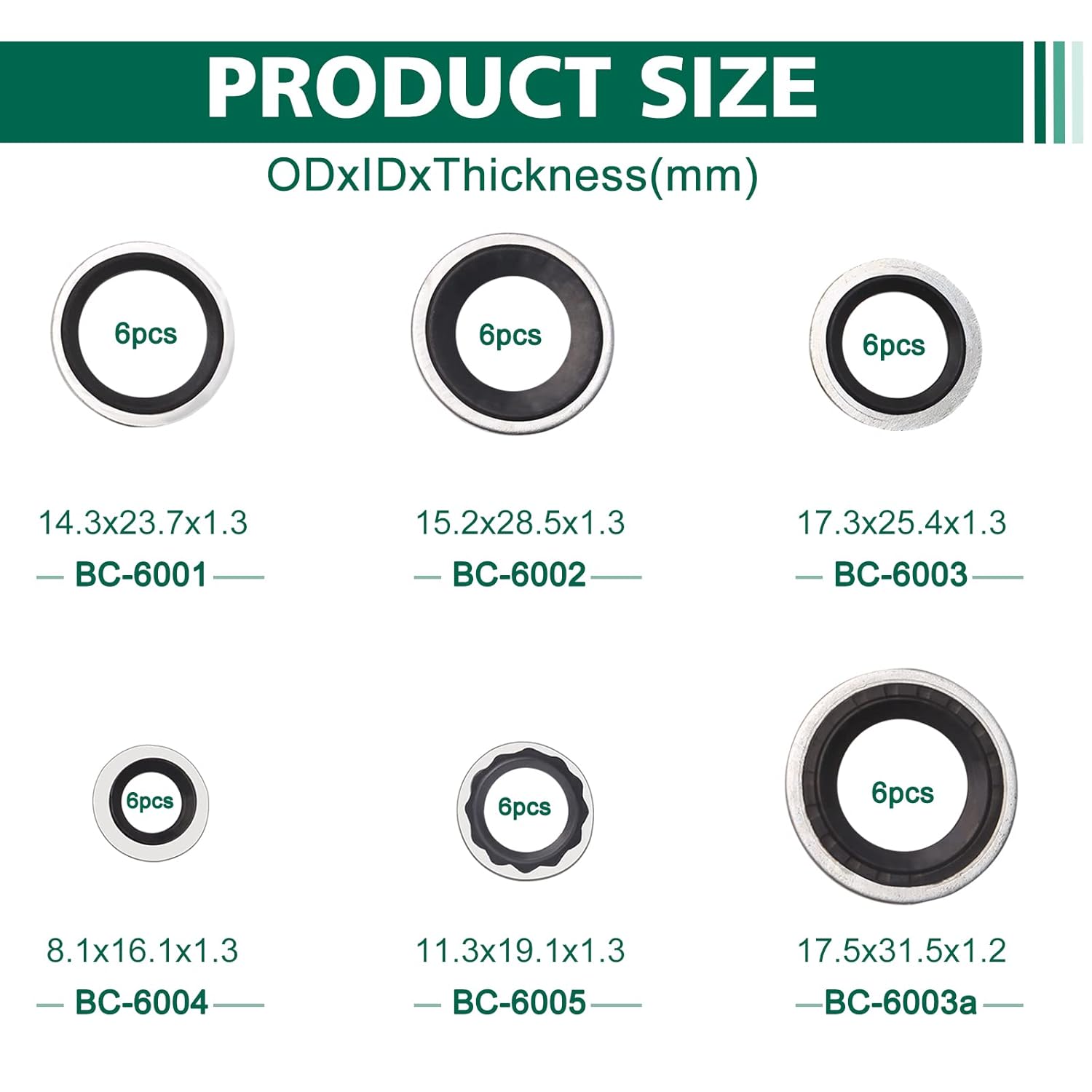 A/C System Compressor Gasket Seals Air Conditioning Compressor Port Seal Washer Kit (36)