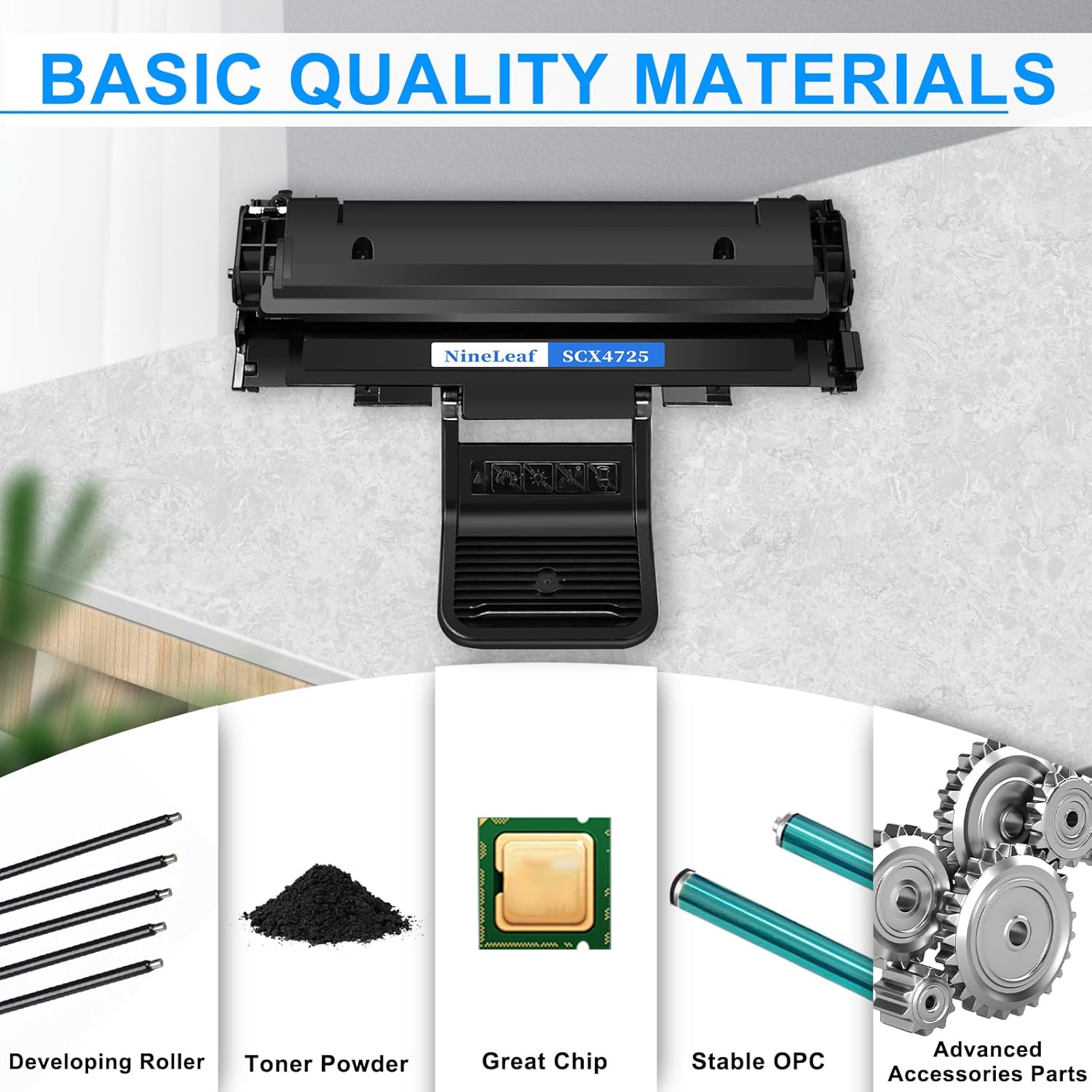 NineLeaf Compatible Toner Cartridge Replacement for Samsung SCX-4725 SCX-D4725A SCX-4725ELS SCX-4725F SCX-4725N SCX-4725FN Laser Printer (1 Black)