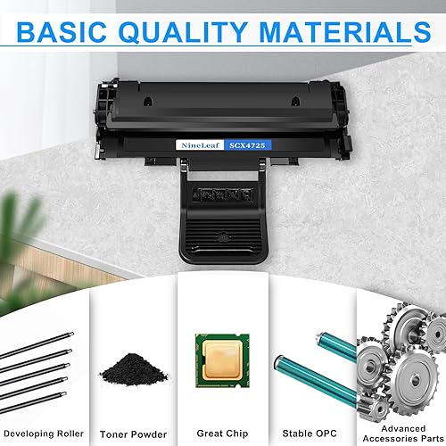 Miniatura 4 de NineLeaf Cartucho de tóner compatible para impresora láser Samsung SCX-4725 SCX-D4725A SCX-4725ELS SCX-4725F SCX-4725N SCX-4725FN (2 negro)