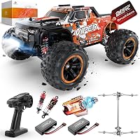 DEERC Távirányítós Autó 1:16 Kefementes Motor 52 km/h - 4WD Versenyautó 40 Perces Üzemidővel, 2 Akkumulátorral, Terepjáró RC Jármű Felnőttek 1