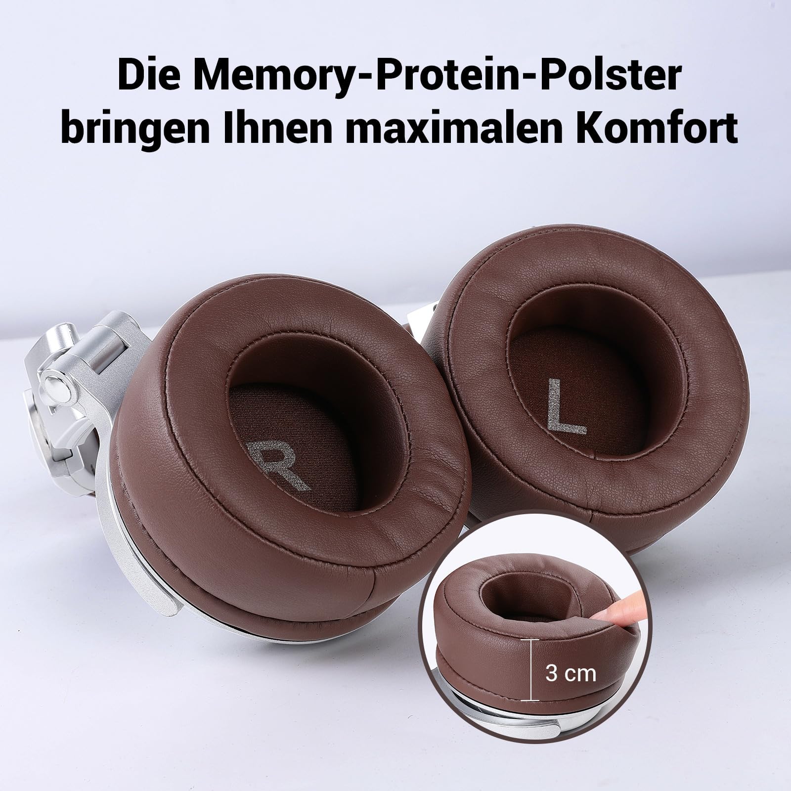 OneOdio Over Ear Kopfhörer Geschlossene Studiokopfhörer mit Kabel, Mikrofon,Share Port, Protein-Leder-Ohrmuscheln für Podcast, Recording, Monitoring PC TV Adapter Frei Stereo DJ Headphones