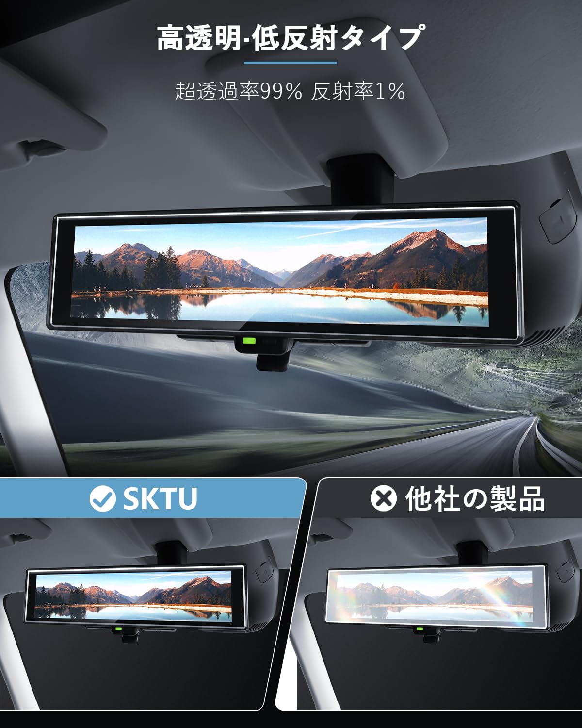Amazon.co.jp: SKTU AR反射軽減フィルム【2025新型 デリカミニ
