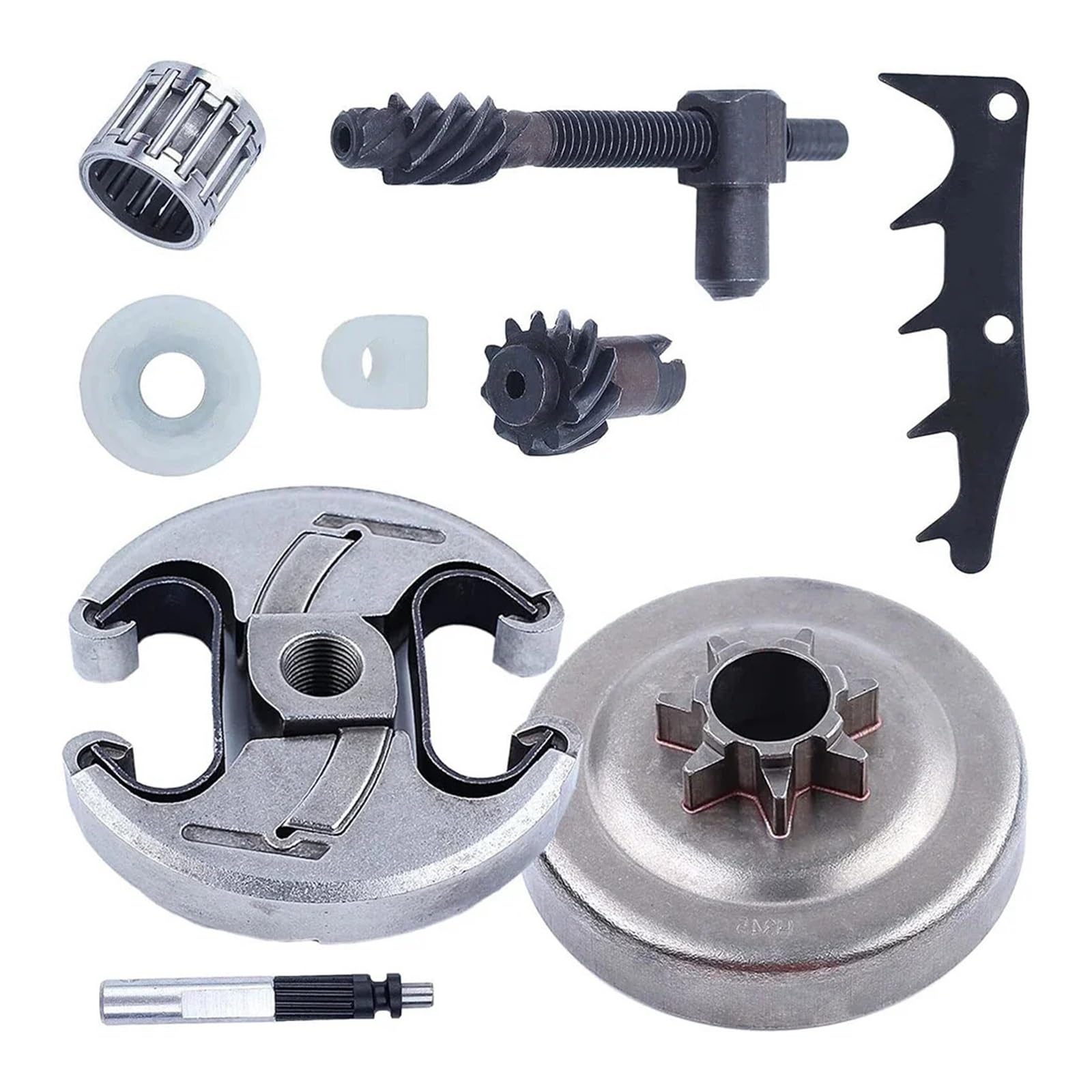 Tambor de embrague con cojinete de agujas Tambor de embrague de motosierra Modelos compatibles Piezas de repuesto Kit de tambor de embrague de motosierra T