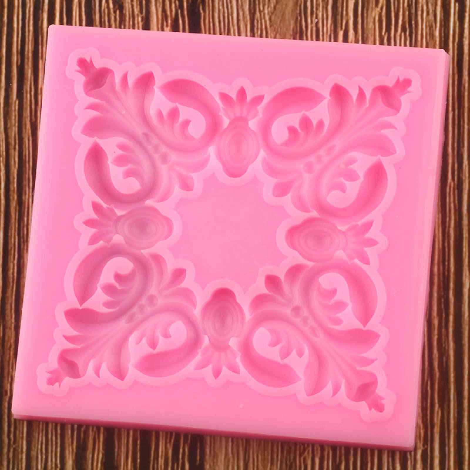 Stampi da forno in silicone 3D fiore pizzo stampi da forno in silicone scorrimento stampo fondente strumenti per decorare torte caramelle cioccolato stampi 4 pezzi