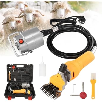 Sheep Shearing Machine 1000 W Electric Shepherd Clippers Horse with High Power Motor and 2.8 m Power Cable 13 Teeth 2400 rpm Sheep Sheep Shearing Machine for Sheep Goats Alpacas