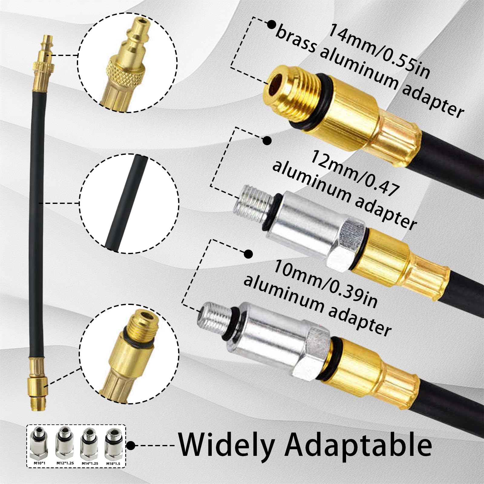 Tester Per Guarnizioni Testate, Tester Per Perdite Cilindri Auto con Doppio Manometro 0-100 PSI e 0-7 Bar e 4 Adattatori Strumenti Diagnostici di Pressione Per Un'ampia Gamma di Tipi di Veicoli