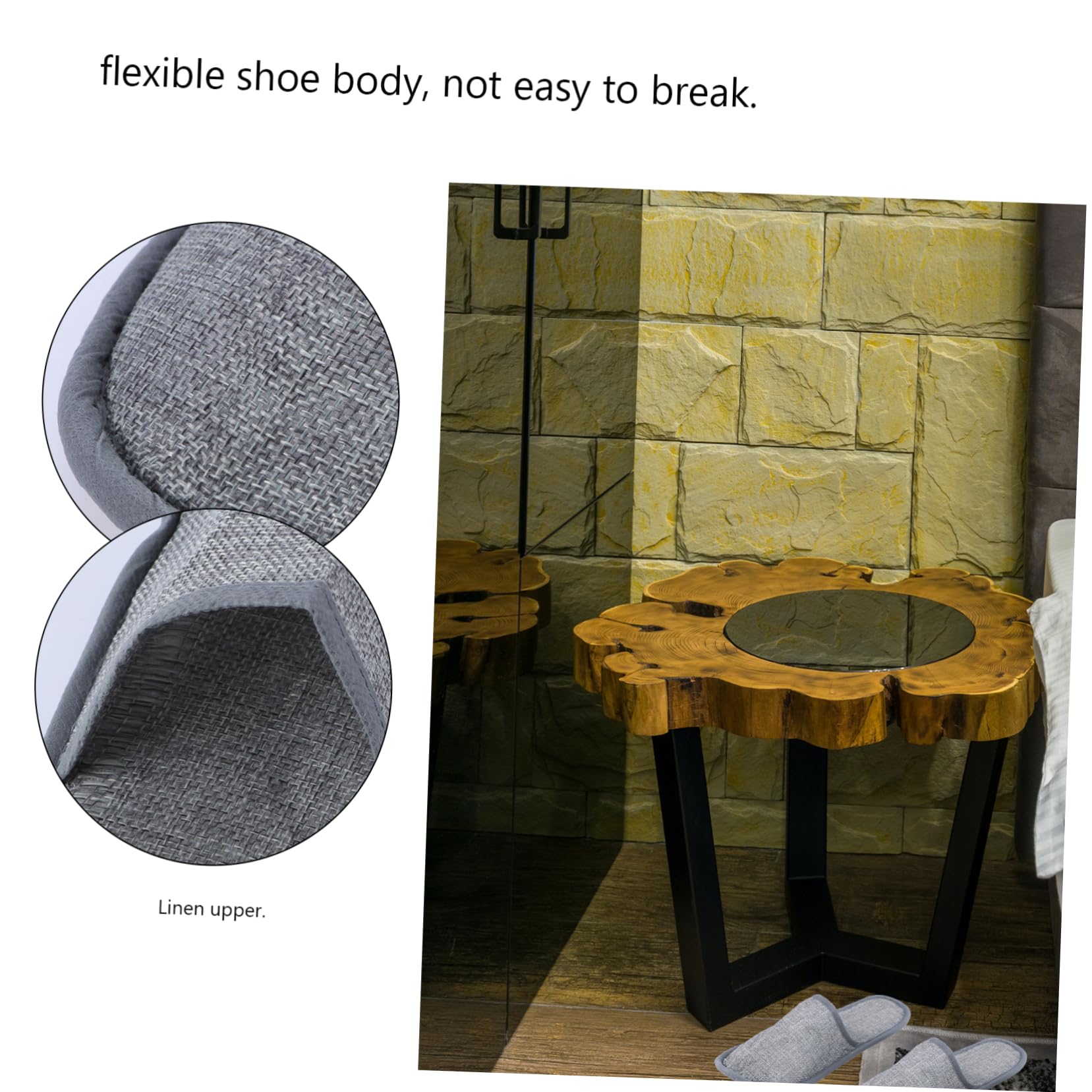 Pantofole Usa e Getta Comodo Pantofola Uomini Pantofole Antiscivolo Hotel Rosa Accogliente Casa Per Pantofole Una Tantum Una Volta Pantofole Lino Beige