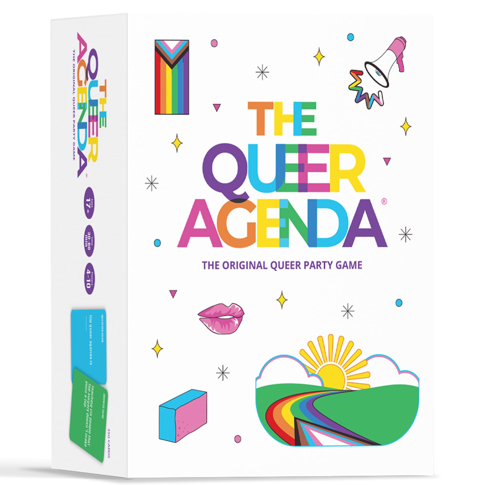 FITZ Games The Queer Agenda Partyspiel – 350 freche LGBTQ+ Karten für lustige Spielabende, ab 17 Jahren, 4–10 Spieler, 30–60 Minuten Spielzeit, hergestellt