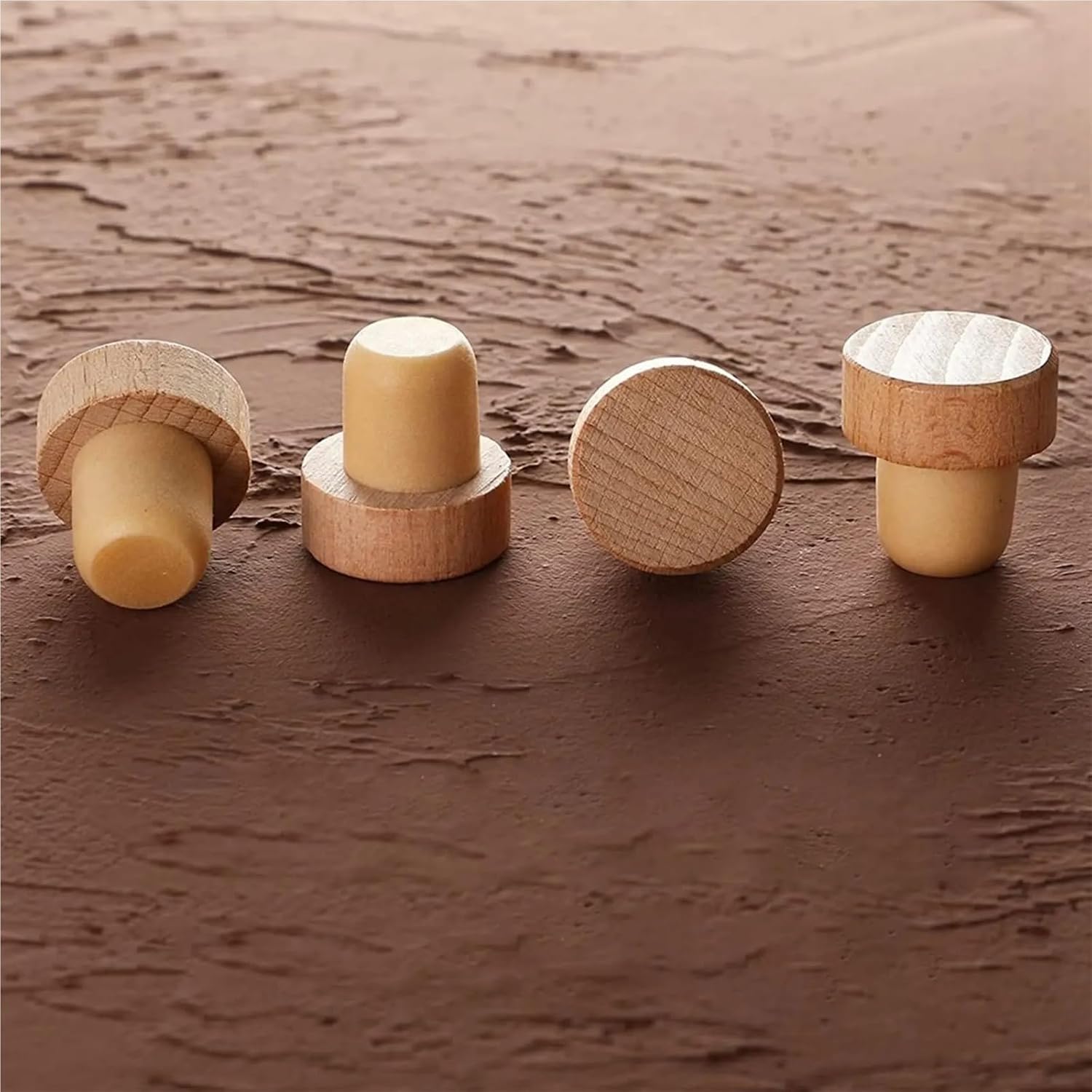 Natural Wood Wine Corks 36Pcs Wine Bottle Corks T Shaped Cork Plugs Stopper Reusable Wooden and Rubber