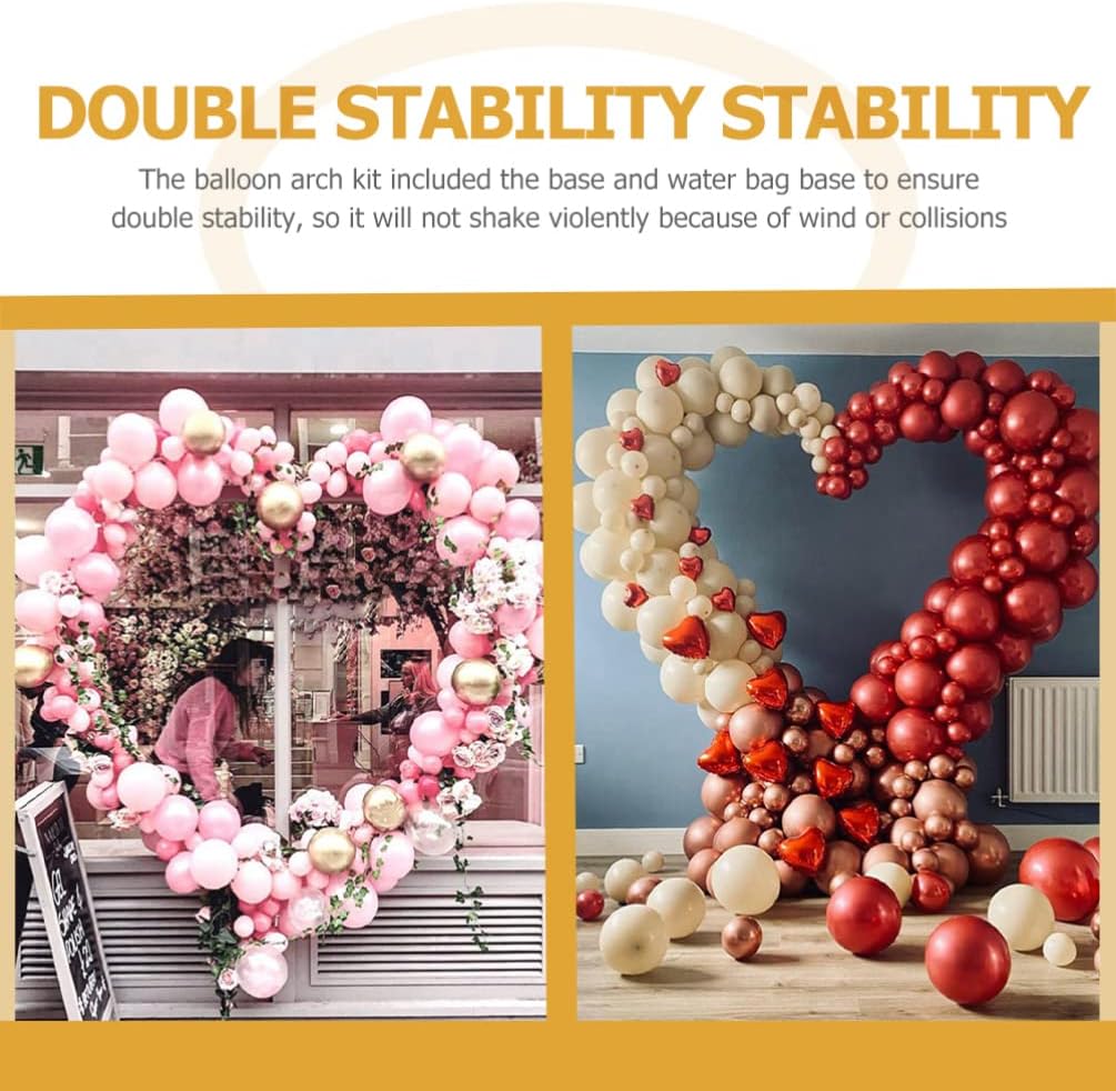 BESPORTBLE Heart Balloon Arch Kit Stand Frame with Water Stable Stand for Birthday