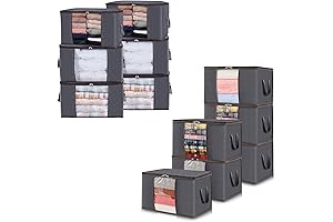 Budding Joy 90L Large Storage Bags, 6 Pack: Spacious Space for Clutter-Free Living