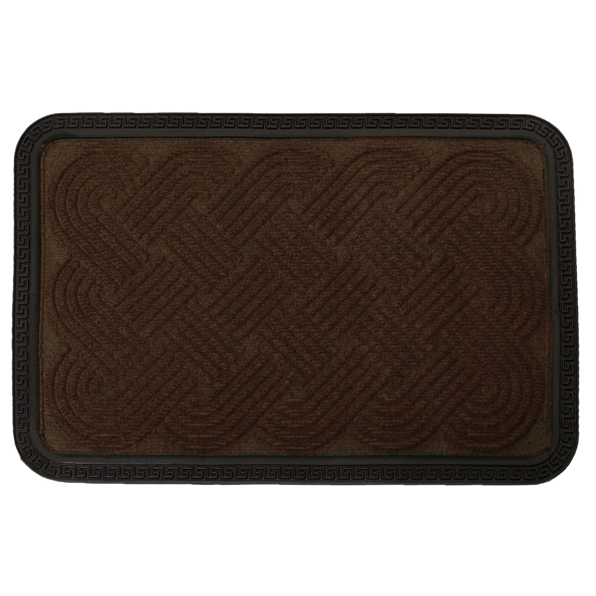 ED Door Mat For Indoor & Outdoor, Non-Slip & Super Absorbent Washable Rug, Durable Rubber Mat, Heavy Duty Rug & Dirt Trapper For Front Door, Hallways, Entrance, Brick, 40x60cm (Pattern 3, Brown)