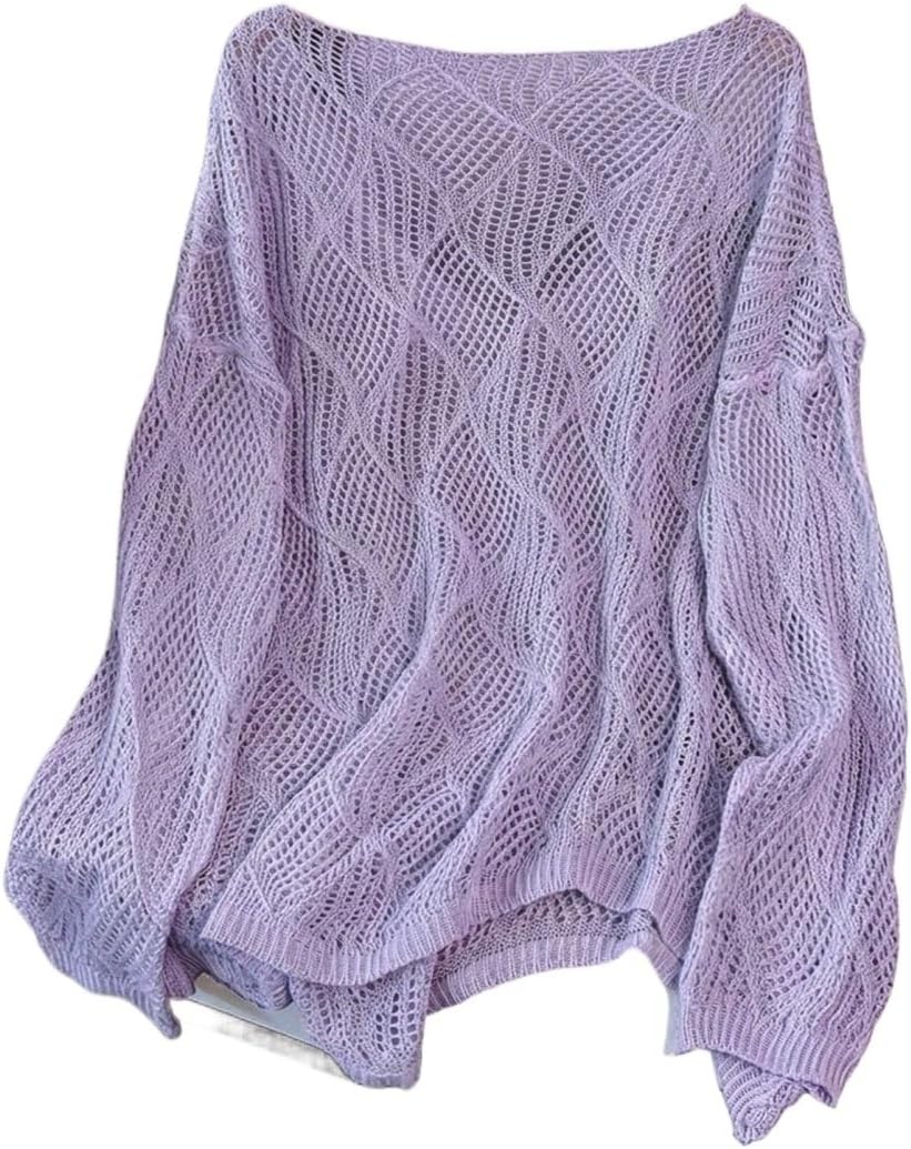 Women's V-Neck Hollow Loose Knit Cover Up, Cover-Up For Beach, Spring/Summer cover ups for swimwear