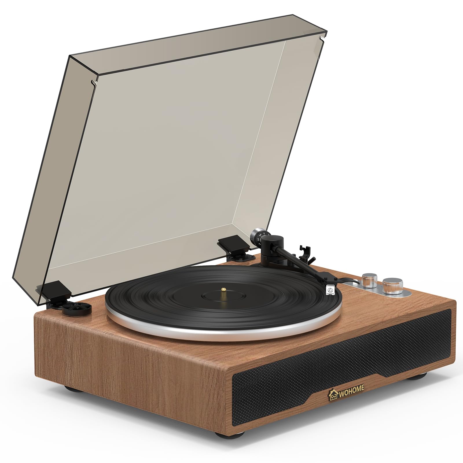 Steepletone Richmond Bluetooth Turntable Record Player 30W Speakers Hi-Fi Black | UK