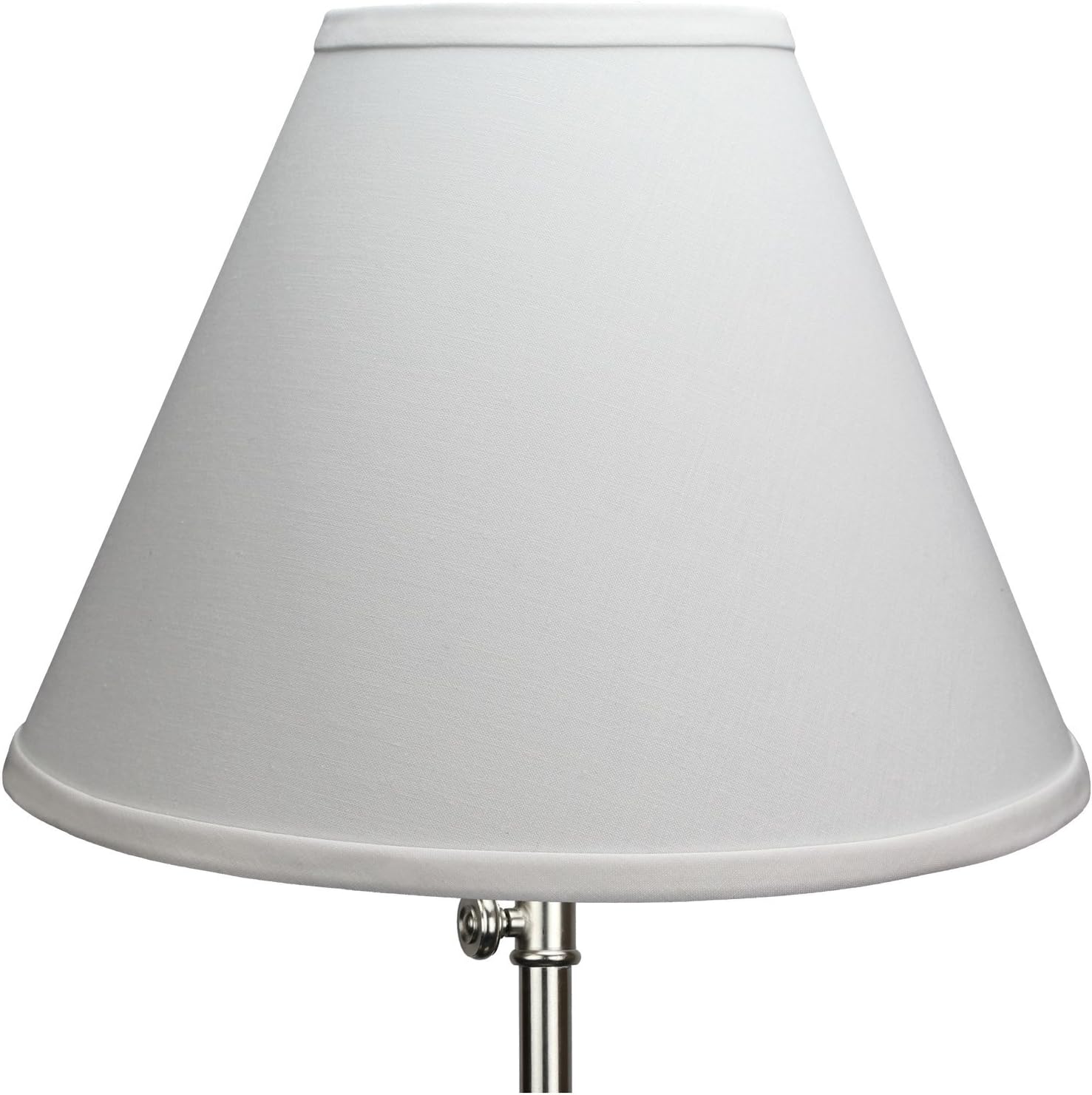 FenchelShades.com Lampshade 5" Top Diameter x 12" Bottom Diameter x 9" Slant Height with Washer (Spider) Attachment for Lamps with a Harp (White)