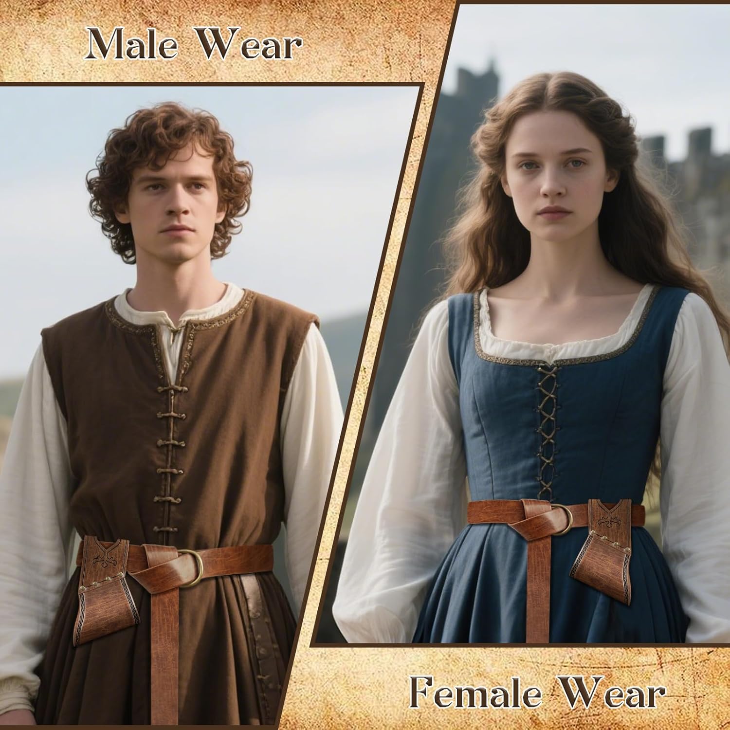 HiiFeuer Medieval Sword Frog with Belt, Viking Sword Holster Scabbards Vintage Renaissance Sword Sheath Holster for Ren Faire - Image 5