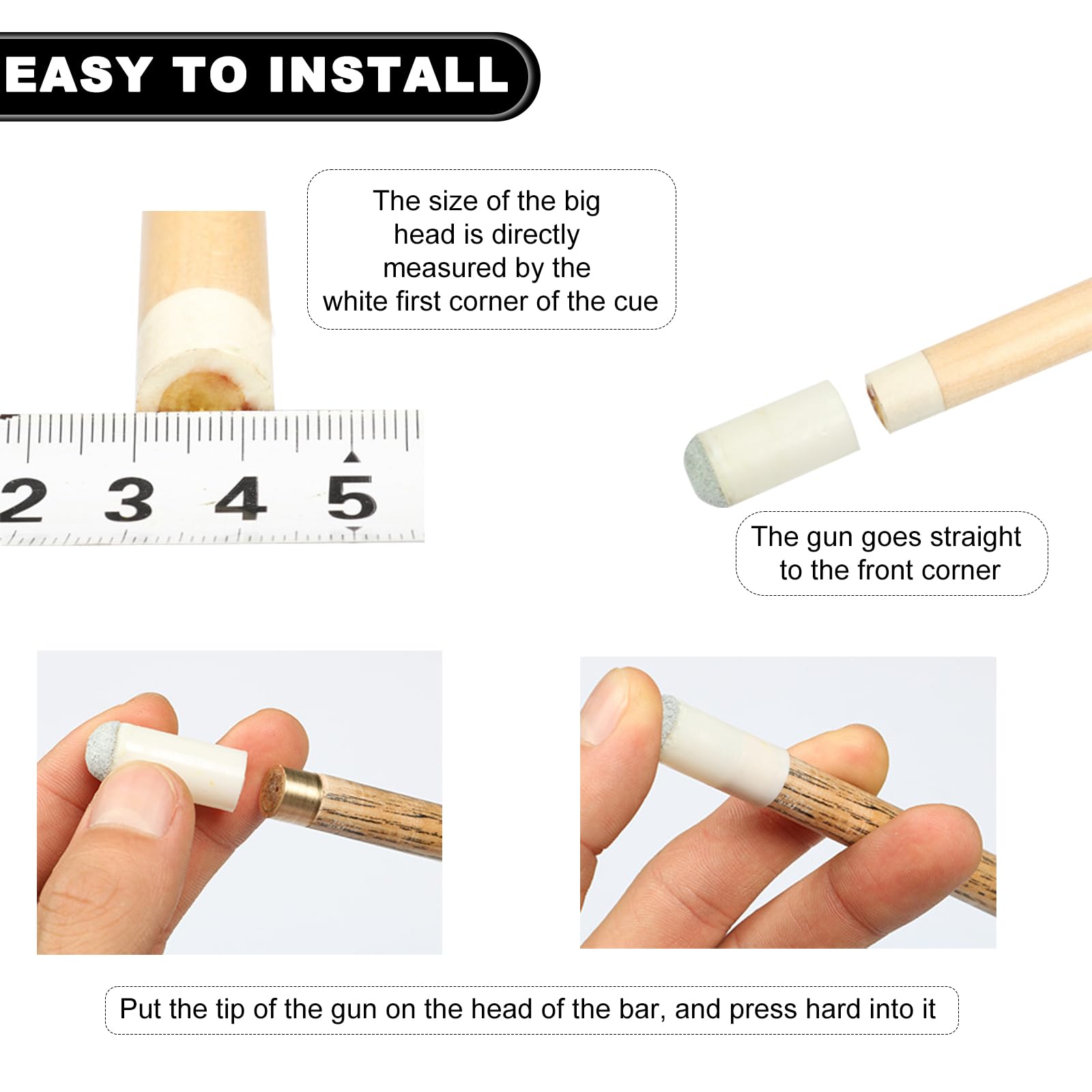 HOWTIP   Ⓜ️ HOW Tip Aim Snooker Tip 11mm MH/M/H Pool Cue Tip Imported