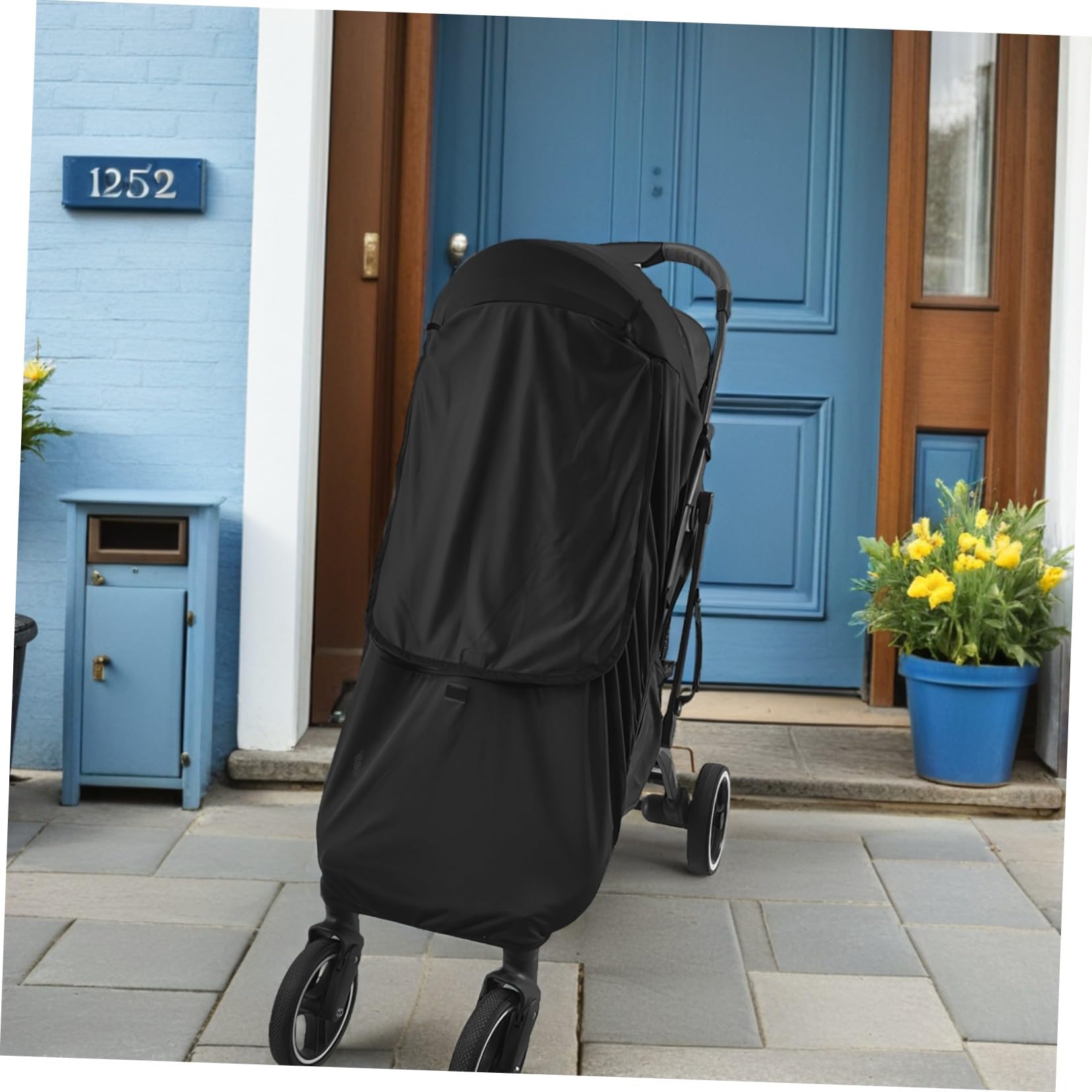 Beaupretty Pare-soleil Poussette Anti-uv Respirant Auvent Léger pour Protection Solaire Garçon Fille Couverture Complète pour et Buggy Bloque Rayons Uv et Chaleur