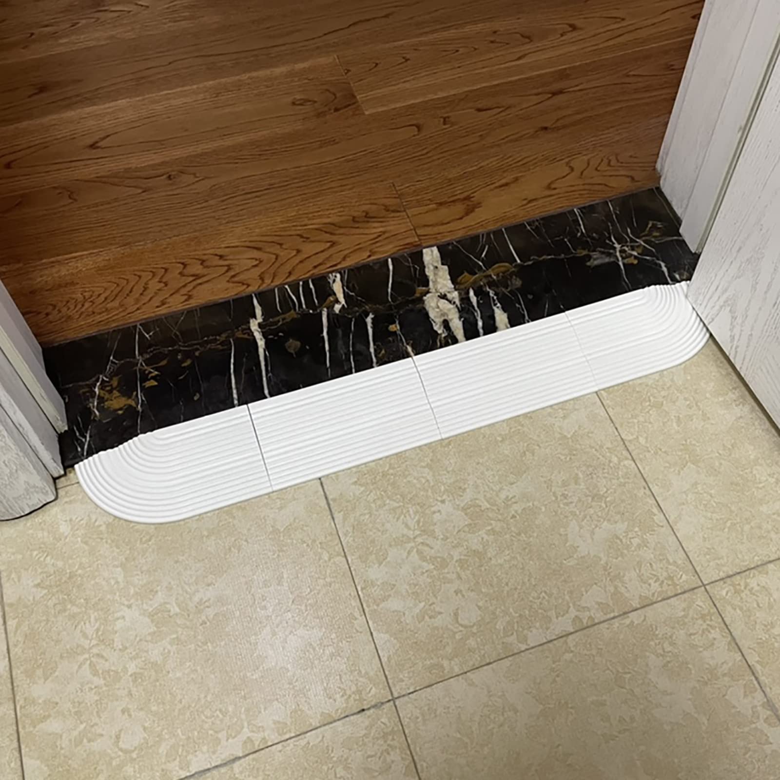 Rampa progowa na wózek inwalidzki, przenośna trójkątna rampa 69 cm, do użytku w pomieszczeniach, idealna do łazienki, na balkon, werandę, skuter, dostęp do roweru