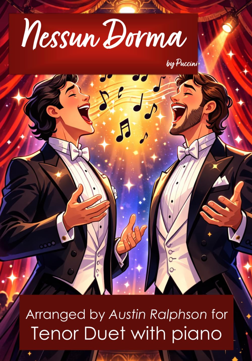 2 part choir or vocal Tenor duet with piano: With FREE BACKING TRACKS to sing along to (Vocal / choral music)