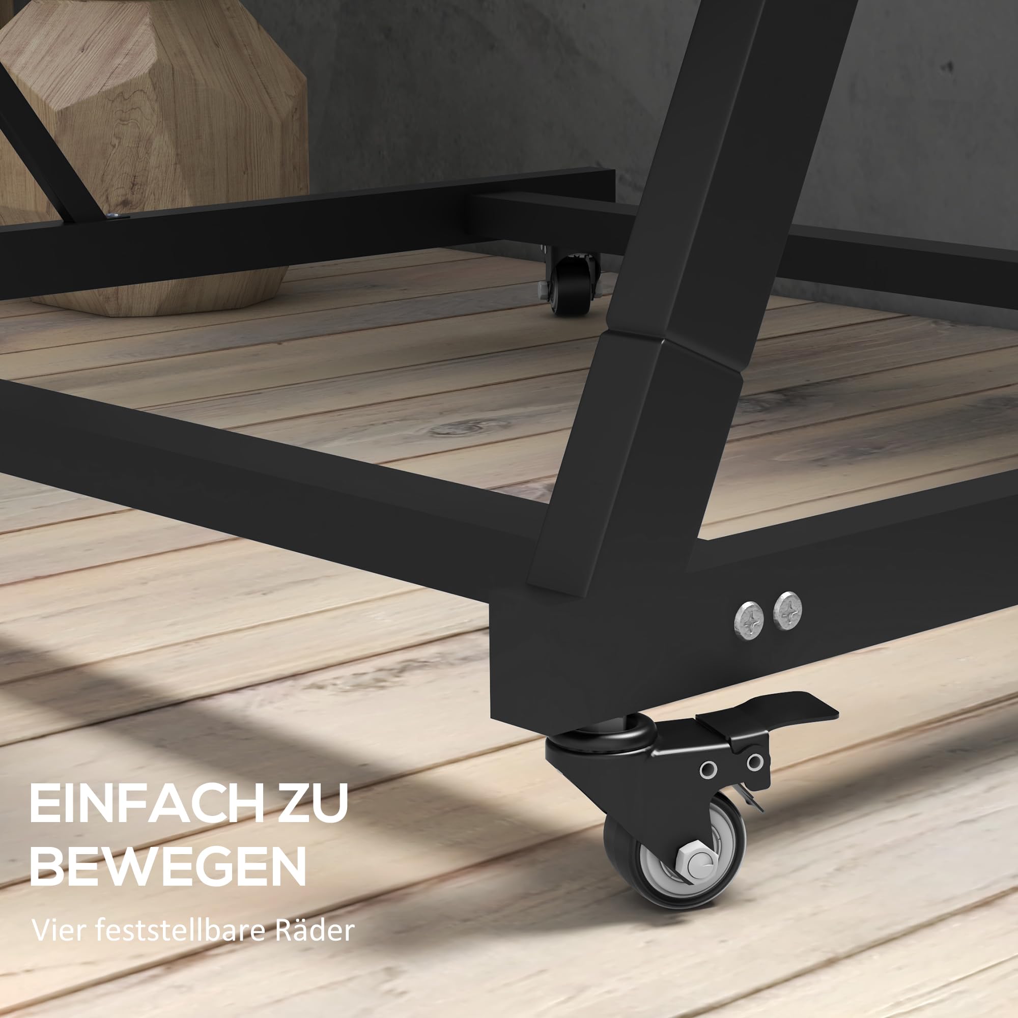 Outsunny 5-Etagen Pflanzenständer, 145 cm hoch Blumenständer mit Rollen Töpfe, Pflanzenregal aus Stahl, mehrstöckig Blumenregal, Blumentreppe Blumentopfständer für Garten Balkon, Grau