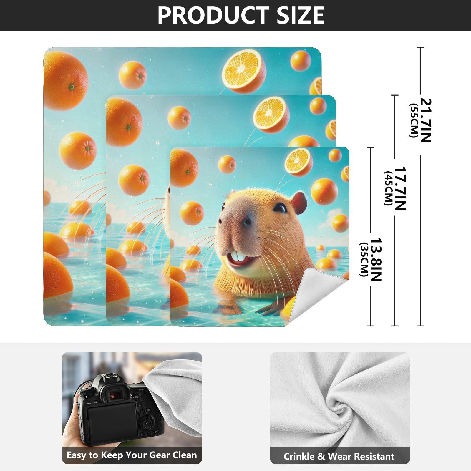 Joko Ivery Capybara Oranges Summer Self-adhesive Cloth 17.7