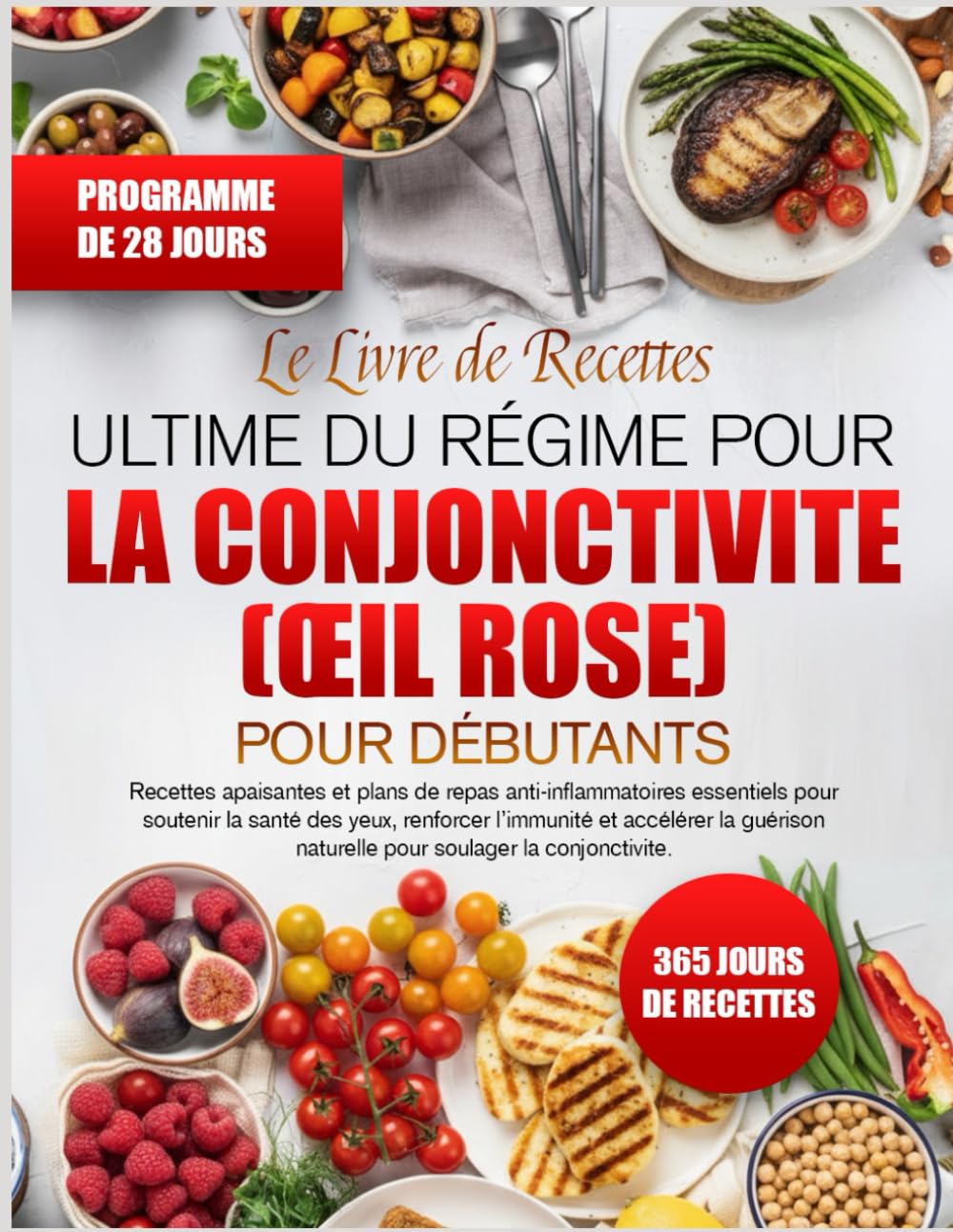 LE LIVRE DE RECETTES ULTIME DU RÉGIME POUR LA CONJONCTIVITE (ŒIL ROSE) POUR DÉBUTANTS: Recettes apaisantes et plans de repas anti-inflammatoires ... yeux, renforcer l’immunité et accélérer la