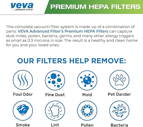 Miniatura 5 de VEVA Juego de 4 filtros HEPA de alta calidad al vacío compatibles con Dyson Cyclone V10, SV12, filtro # 969082-01