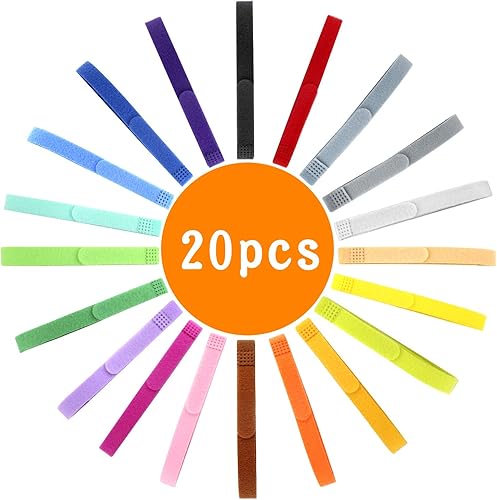 Luter 20 collares de identificación para cachorros, colores surtidos, collares de parto para perros recién nacidos, gatitos, collar de