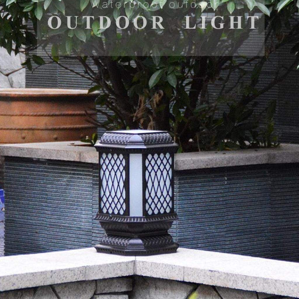 Zhangl Platz Streifen Dekoration Pathway Tor Patio-Beleuchtungskörper Außenhof wasserdichte Säule Lichter Fackel Garten Säule Laterne Pfosten Säule Tür Landschaft