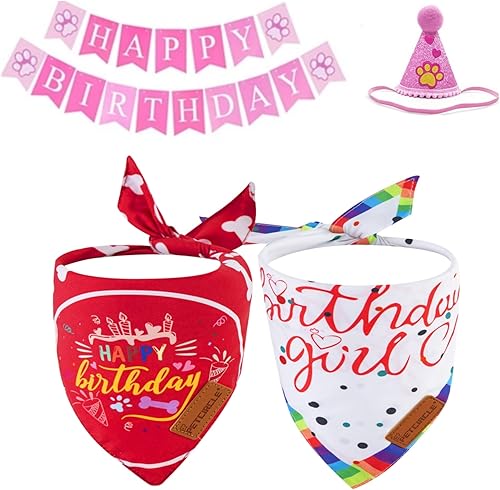 Bandanas para perro niña, para cumpleaños, hermana mayor, bufanda de perro de doble capa, bufanda de tela para mascotas, duradera (nacimiento, XL)