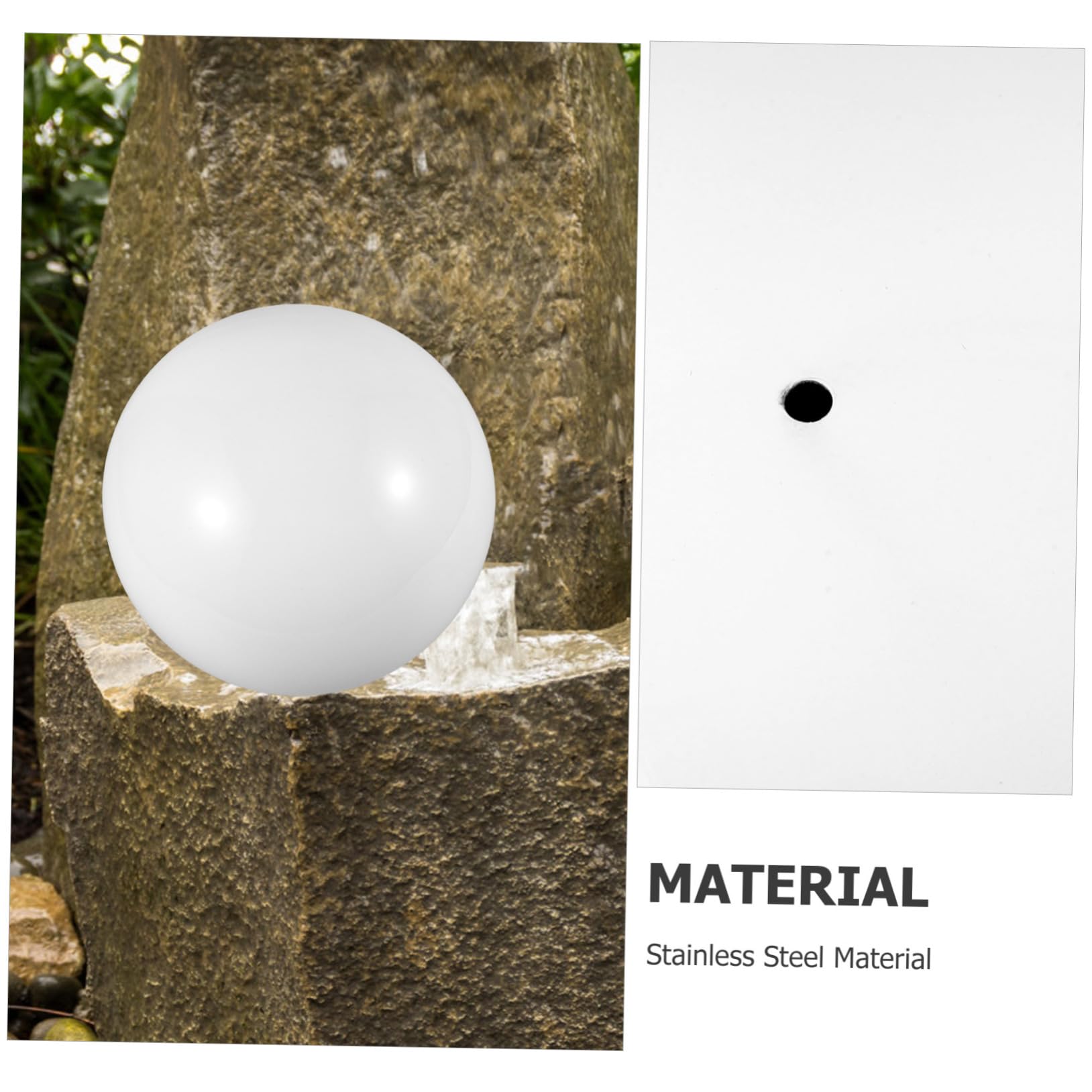 YARNOW Sfera Specchiata in Acciaio Inossidabile Bianco, Globo Riflettente da Giardino, Decorazione Chic per Esterni e Centrotavola