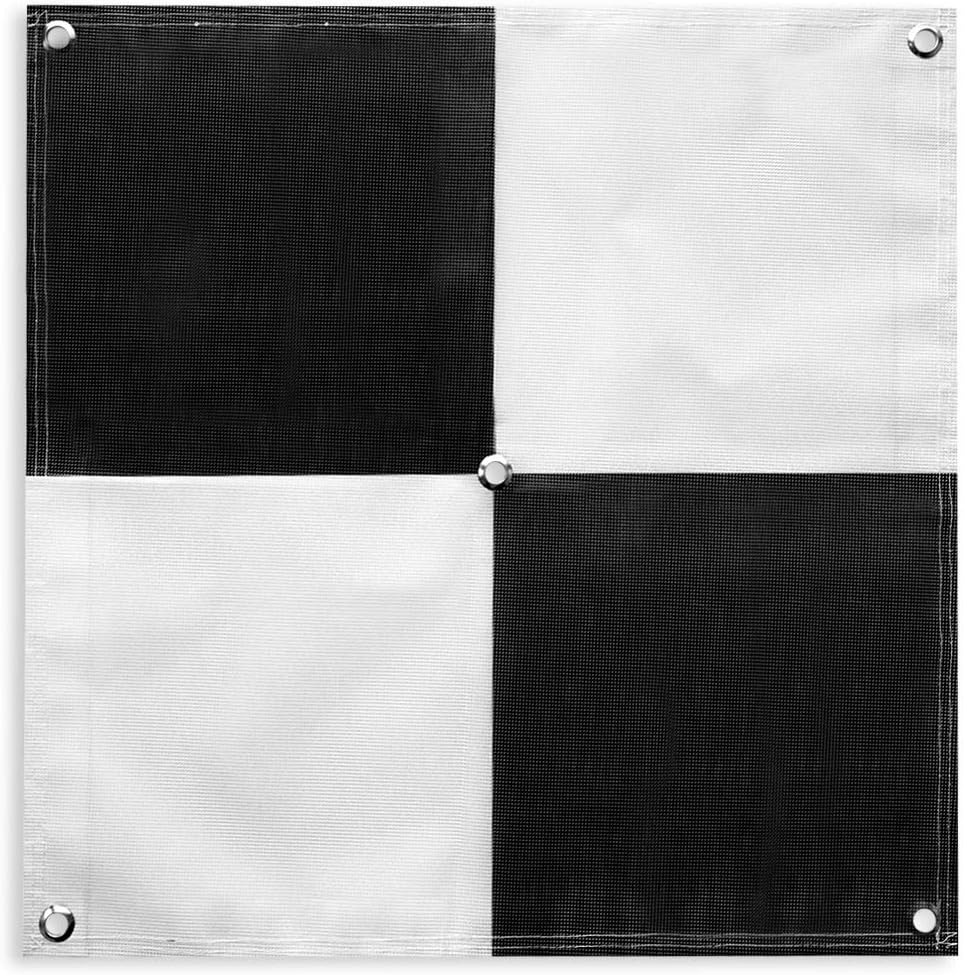 (24"x24") Drone Ground Control Point GCP - UAV Aerial Target for Mapping & Surveying (6 Pack) | Center Eyelet (Black/White Markers) | Pix4D & DroneDeploy Compatible