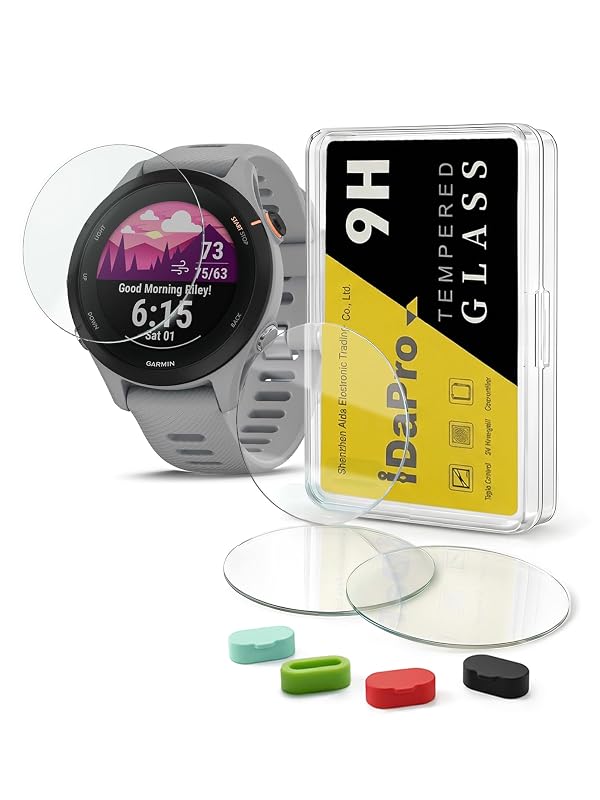 Película de vidro temperado para Garmin Forerunner 255s e 255s Music 41 mm iDaPro, kit com 4 unidades