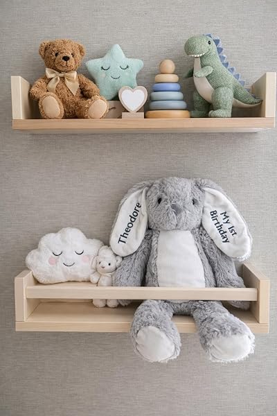 Personalised Baby Bunny Teddy Bear – Soft Plush Rabbit with Custom Name & Date – Newborn Baby Gift, Baby Shower Present, Nursery Soft Toy, Baby’s 1st – 5 Colours - 5