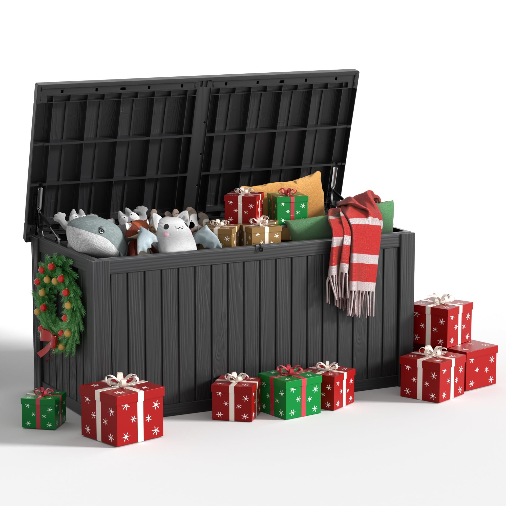 Amazon.com: EasyUp 182 Gallon Deck Box Waterproof, UV Resistant Resin ...