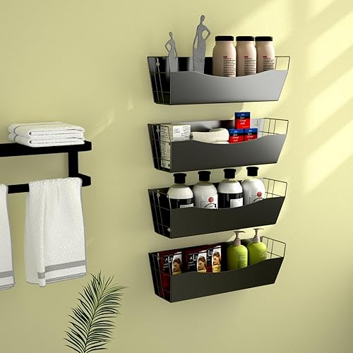 Miniatura 4 de Organizador magnético de cocina para refrigerador, organizador de especias, estante magnético de metal para máquina waching, estante magnético