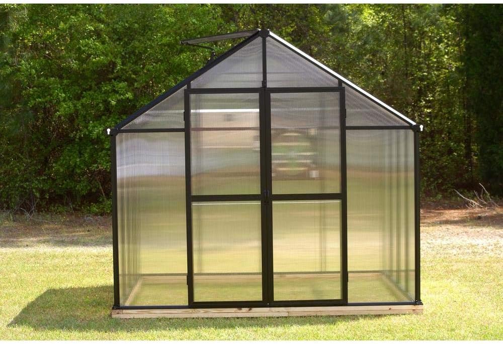 Monticello Set of Hinged Doors for Black Greenhouse